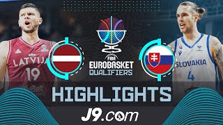 Latvia 🇱🇻 vs Slovakia 🇸🇰  J9 Highlights  FIBA EuroBasket 2025 Qualifiers [upl. by Aneeb]