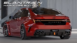 Hyundai ELANTRA N 2023 HARDCORE Bodykit Concept by Zephyr Designz [upl. by Tnahs]