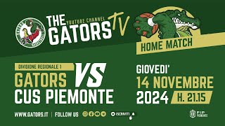 DIVISIONE REGIONALE 1 Gators VS CUS Piemonte Orientale LIVE [upl. by Madea]