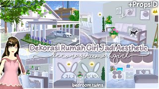 Decorasi Rumah Girl Jadi Aesthetic  PropsID ✨🌸  Sakura School Simulator [upl. by Jeu]