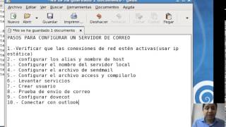 Servidor de Correo sendmail tarea hecha para maestría [upl. by Drhacir79]