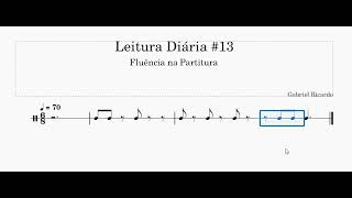 Leitura de Partitura Diária 13  Curso gratuito de partitura Aprenda a ler partitura [upl. by Randy71]