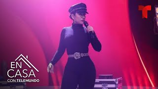 Aixa Fernández imita a Selena Quintanilla  En Casa Con Telemundo [upl. by Acimehs68]