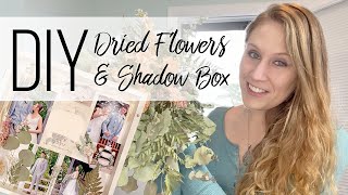 DIY SHADOW BOX and DRIED WEDDING BOUQUET  Saving my friends flowers and making her shadow box [upl. by Navoj]