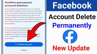 How to Delete Facebook Account New Update Delete Your Facebook Account Permanently [upl. by Eiramaliehs]