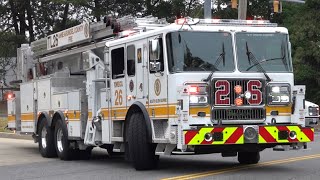 Anne Arundel County Fire Department BRAND NEW Tower Ladder 26 amp Medic 26 Responding 62023 [upl. by Einaoj]