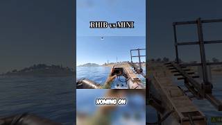 RHIB vs Mini Double Homing Missile Strike in Rust 🚤💥 rust gamingshorts [upl. by Koerlin]