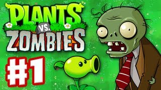 Plants vs Zombies  Gameplay Walkthrough Part 1  World 1 HD [upl. by Abrahams793]