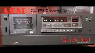 Akai GXF95 3 Head Cassette Deck  Unboxing and quick test [upl. by Ellevart]