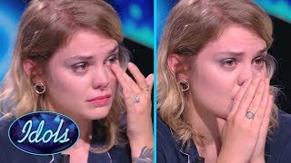 MOST EMOTIONAL AUDITION EVER Judge Breaks Down After Contestant Sings Her Song  Idols Global [upl. by Turpin848]