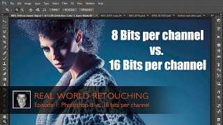 Photoshop 8 vs 16 bits per channel Workflow [upl. by Anawek]