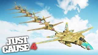 LONGEST CHAIN OF PLANES STUNT  Just Cause 4 Stunts [upl. by Dobrinsky]