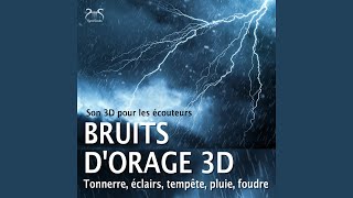 Bruit dorage 3D orage pluie éclairs tonnerre [upl. by Balmuth493]