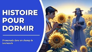 HISTOIRE POUR DORMIR  Promenade dans un champ de tournesols  Musique pour dormir [upl. by Odlonra]