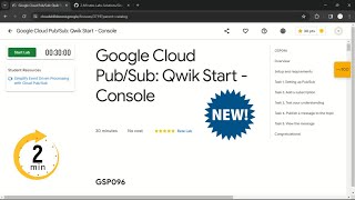 PubSub Qwik Start  Console  GSP096  Solution NEW [upl. by Lupita]