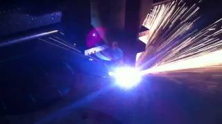 Cutting 4mm stainless steel 100A Cebora plasma cutter [upl. by Assiluj]