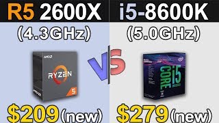 R5 2600X 43GHz Vs i58600K 50GHz  RTX 2080 Ti  1080p and 2160p Gaming Benchmarks [upl. by Oslec]