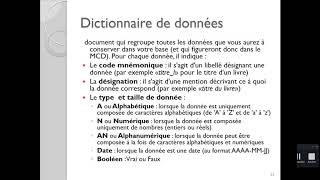 Exercice corrigé  dictionnaire de données GDF MCD [upl. by Emiaj]