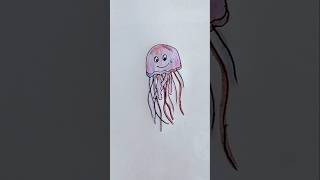 Jellyfish 🪼 drawing youtubeshorts shortvideo shortfeed easydrawing [upl. by Donni]