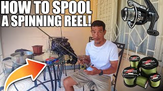 How To Spool Line Onto A Spinning Reel [upl. by Damour997]