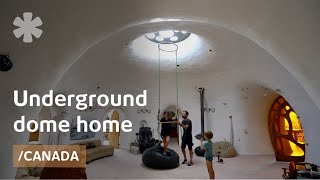 Underground dome house of the family who led geese to fly home [upl. by Einalem]