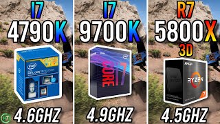 Intel i7 4790K OC vs Intel i7 9700k vs Ryzen 7 5800X3D [upl. by Evered]