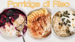 Porridge Dolce di Riso Low Fat [upl. by Issie]