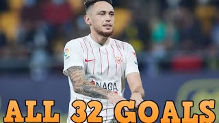 Lucas Ocampos  All 32 Goals for Sevilla so far  20192022 [upl. by Mairam]