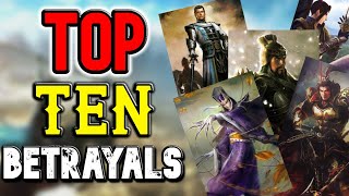 Top 10 Dynasty Warriors Betrayals [upl. by Leyameg727]