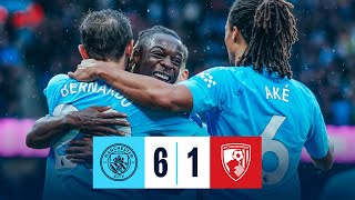 HIGHLIGHTS DOKU DAZZLES AS CITY HIT SIX amp MOVE TOP OF THE PREMIER LEAGUE  Man City 61 Bournemouth [upl. by Aicek142]