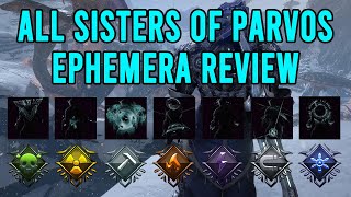 Warframe All Sisters of Parvos Ephemera Review [upl. by Haldane]