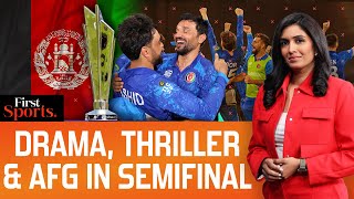 AFG V BAN Afghanistan Reach Historic T20 World Cup Semifinal  First Sports With Rupha Ramani [upl. by Akciret389]