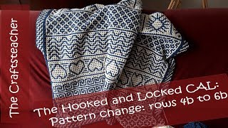 Hooked and Locked Crochet Along Blanket part 2  new pattern parts row 4b to 6b [upl. by Hamian]