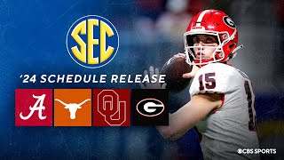 2024 SEC SCHEDULE RELEASED Analysis and Reactions as Alabama clashes with Oklahoma  CBS Sports [upl. by Abie783]