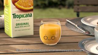 Tropicana TV Ad Little Glass Size [upl. by Nauwtna]