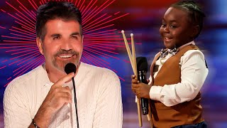 ADORABLE Kid Drummer SHOCKS the AGT Judges [upl. by Nesilla408]