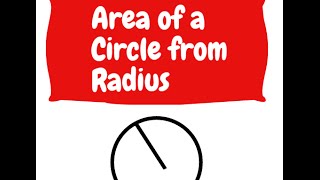 Area of a Circle from radiusWord Problems [upl. by Pedaiah]