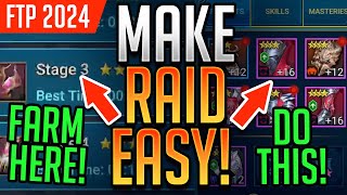 10 TIPS TO MAKE RAID EASY  Raid Shadow Legends [upl. by Akinoj]