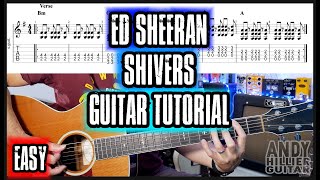 Ed Sheeran Shivers Guitar Tutorial EASY [upl. by Riana]