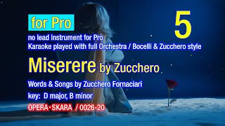 Miserere Zucchero amp Bocelli Karaoke Full Orchestra no lead instrument for Pro [upl. by Iveel]