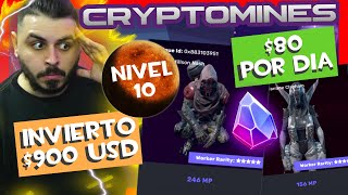 CryptoMines 🚀  INVIERTO 900 en NAVES y PERSONAJES 😳🤪 GANA 80 POR DIA [upl. by Odlanier]