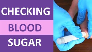 How to Check Blood Sugar Level Glucose  Glucometer Diabetes Testing Procedure Nursing [upl. by Lirbaj599]