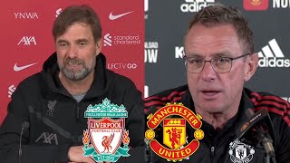 Liverpool vs Manchester United Preview  Jurgen Klopp And Ralf Rangnick Interview [upl. by Moir193]