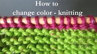 How to change color knitting [upl. by Omlesna]