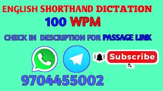 100 WPM NEWS PAPER DICTATION RAILWAYS SSC STENO NCERT PARLIAMENTVIDHAN SABHA COURTS [upl. by Ia]