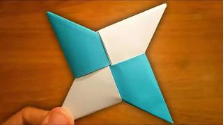 How To Make a Paper Ninja Star Shuriken  Origami [upl. by Regni864]