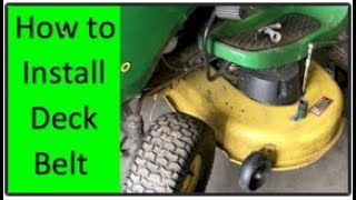 How to Replace Belt John Deere Riding Mower Lawn Mower Repair install Fix S150 S160 S170 S180 [upl. by Maupin]