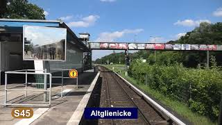 SBahn Berlin 2024 Linie S45  Führerstandsmitfahrt [upl. by Remmus]