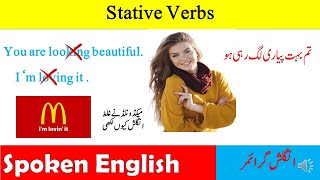 Stative Verbs  DynamicStative Verbs English Grammar  I understand OR I am understanding [upl. by Nikolia]