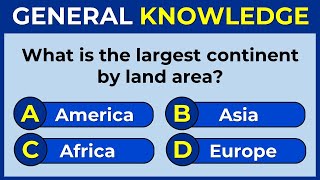 50 General Knowledge Questions How Good Is Your General Knowledge challenge 4 [upl. by Lassiter]